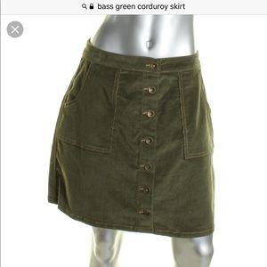 Bass green corduroy skirt